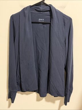 PACT Women's Luxe Stretch Jersey Swing Cardigan Size Small